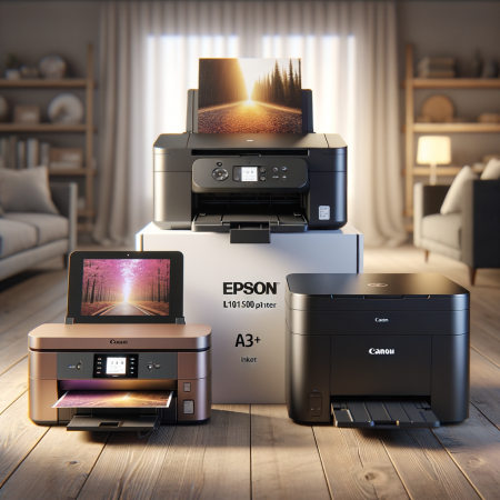Comparație: imprimanta cu jet de cerneală Epson L11050 (A3+, gri), imprimanta foto Canon Zoemini S2 (2.0