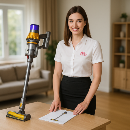 Как правильно пользоваться вертикальным пылесосом Dyson V15 Detect (никель и желтый)
