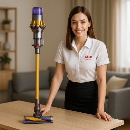 Как правильно пользоваться вертикальным пылесосом Dyson V12 Detect Slim Absolute золотого цвета: подробный гид