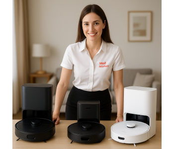 Comparația aspiratoarelor robot Dreame D10s Plus (negru), Roborock Q Revo Pro (negru) și Dreame L20 Ultra (alb): diferențe esențiale