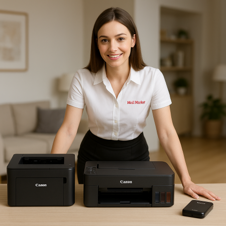 Comparația imprimantelor Canon: laser i-SENSYS LBP113w, inkjet PIXMA G1420 și fotoprinter Zoemini