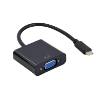 Видеокабель Cablexpert A-CM-VGAF-01, USB 3.1 Type-C (M) - VGA 15-pin (F), 0.15 м, Чёрный