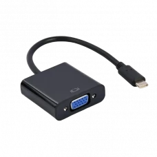Cablu Video Cablexpert A-CM-VGAF-01, USB 3.1 Type-C (M) - VGA 15-pin (F), 0.15 m, Negru