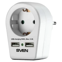 Prelungitor electric SVEN SF-S1U, 1 Prize, Alb