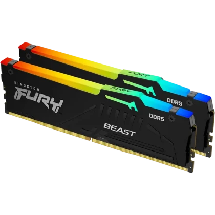 Оперативная память Kingston FURY Beast RGB, DDR5 SDRAM, 5600 МГц, 64Гб, KF556C36BBEAK2-64