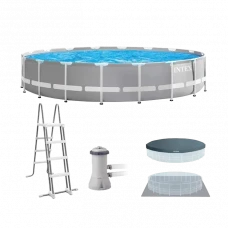Каркасный бассейн Intex Prism Frame Pool, 16805л, Серый, 26726