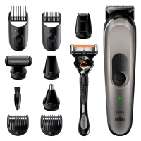Trimmer pentru bărbați Braun MGK7320, Gri | Argintiu