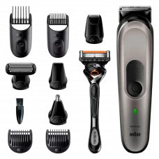 Trimmer pentru bărbați Braun MGK7320, Gri | Argintiu