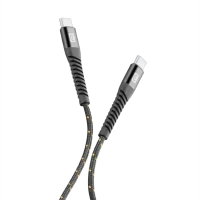Кабель для зарядки и передачи данных Cellularline Strong Cable, USB Type-C/USB Type-C, 1,2м, Чёрный