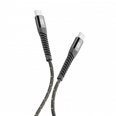 Cablu de încărcare și date Cellularline Strong Cable, USB Type-C/USB Type-C, 1,2m, Negru