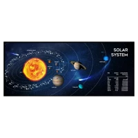 Mouse Pad pentru jocuri Gembird MP-SOLARSYSTEM-XL-01, Large, Negru