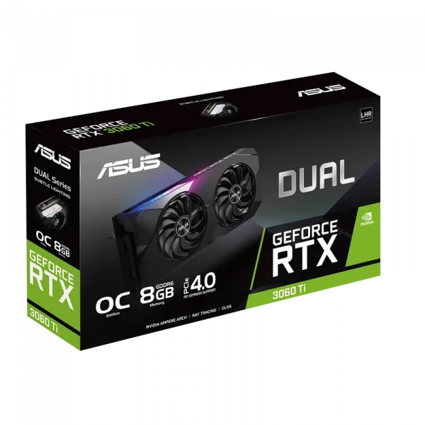 Placă Video ASUS DUAL-RTX3060TI-O8G-V2, 8GB GDDR6 256bit