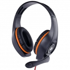 Căști gaming Gembird GHS-05-O, Cu fir, Negru/Portocaliu