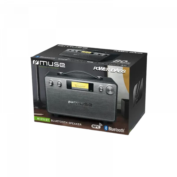 Difuzoare pentru casă fără fir MUSE M-670 BT, Negru