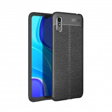 Husă Xcover RedMi 9A - Leather, Negru