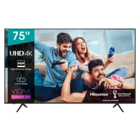 75 LED SMART Телевизор Hisense H75A7100F, 3840x2160 4K UHD, VIDAA U OS, Чёрный