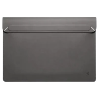 Geantă pentru Laptop Spigen Valentinus 13-14, Piele artificială, Gri