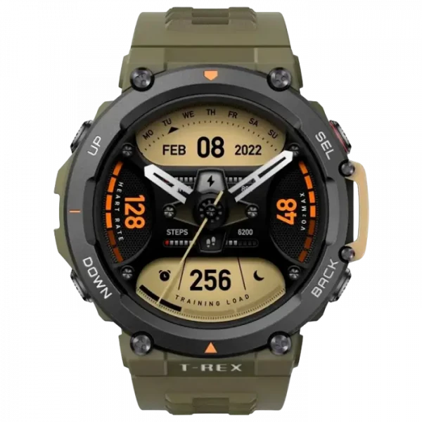 Ceas inteligent Xiaomi Amazfit T-Rex 2, 47mm, Wild Green