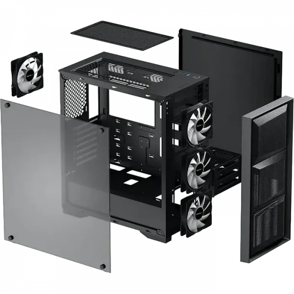 Компьютерный корпус Deepcool MATREXX 50 MESH 4FS, Midi-Tower, ATX PS2 , Чёрный