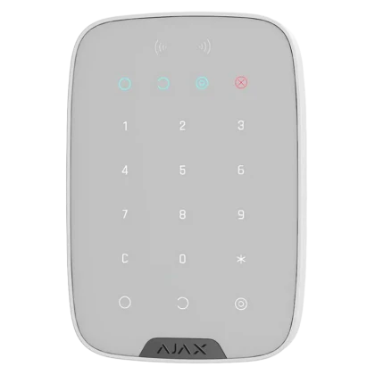 Tastatură tactilă fără fir Ajax KeyPad Plus, Alb