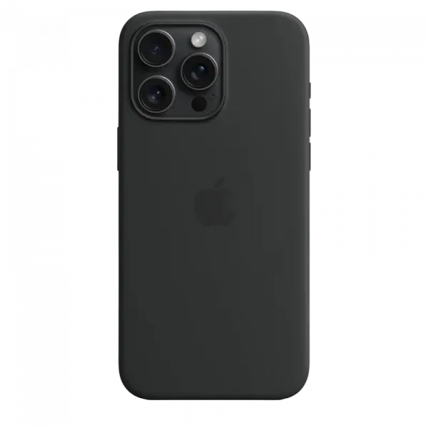 Чехол Apple iPhone 15 Pro Max Silicone Case with MagSafe, Чёрный
