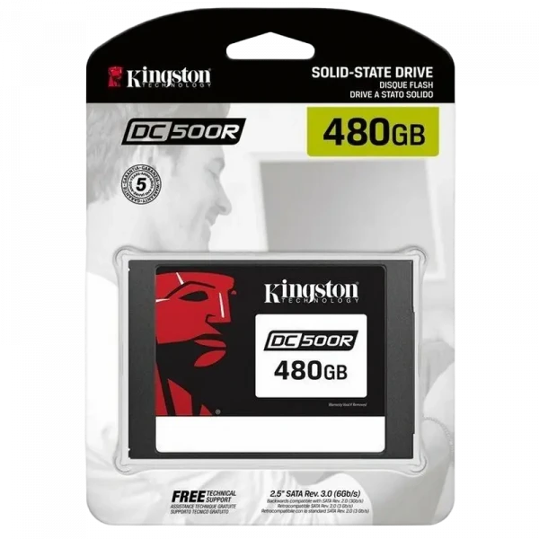 Накопитель SSD Kingston DC500R, 480Гб, SEDC500R/480G