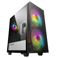 Carcasă PC Gamemax Aero, Midi-Tower, Fără PSU, Negru
