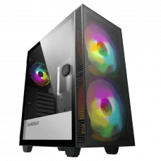 Компьютерный корпус Gamemax Aero, Midi-Tower, Без блока питания, Чёрный