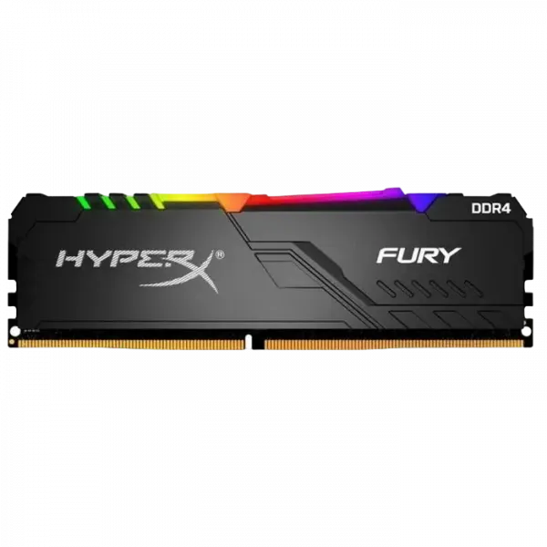 Оперативная память Kingston HyperX FURY RGB, DDR4 SDRAM, 3733 МГц, 16Гб, HX437C19FB3A/16