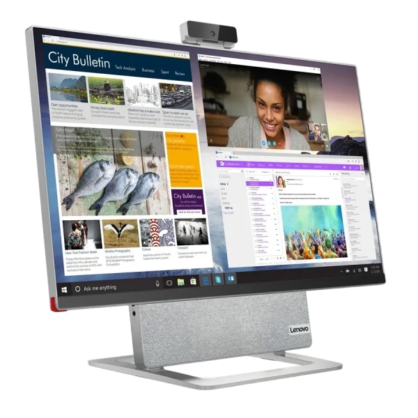 Computer All-in-One Lenovo YOGA AIO 7 27ARH6, 27, AMD Ryzen 5 4600H, 16GB/1536GB, Fără SO, Argintiu