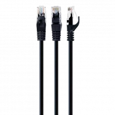 Патч-корд Cablexpert PP6U-1M/BK, Cat6 UTP, 1м, Чёрный