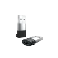 Адаптер USB XO NB149E, USB Type-C (F)/USB Type-A, Чёрный