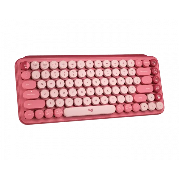 Tastatură Logitech POP Keys, Fără fir, Roz