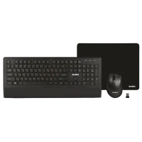 Клавиатура, мышь и коврик для мыши SVEN KB-C3800W, Беспроводное, Чёрный