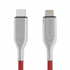 Cablu încărcare și sincronizare Forever Type-C to Lightning Cable (1.5M), USB Type-C/Lightning, 1,5m, Roșu