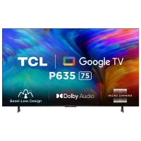 75 LED SMART TV TCL 75P635, 3840x2160 4K UHD, Android TV, Negru