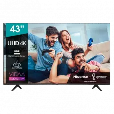 43 LED SMART TV Hisense H43A7100F, 3840x2160 4K UHD, VIDAA U OS, Negru