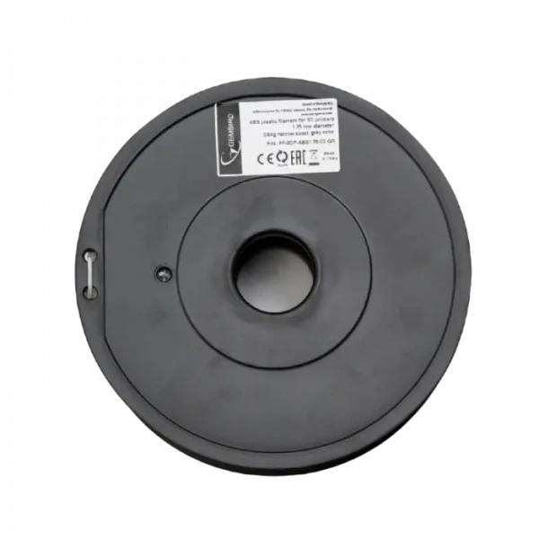 Filament pentru imprimantă 3D Gembird FF-3DP-ABS1.75-02-GR, ABS, Gri , 1.75 mm, 0,6 kg