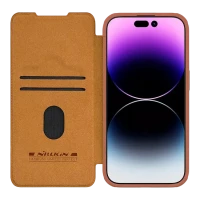 Чехол книжка Nillkin iPhone 15 Pro Max - Qin Pro, Коричневый