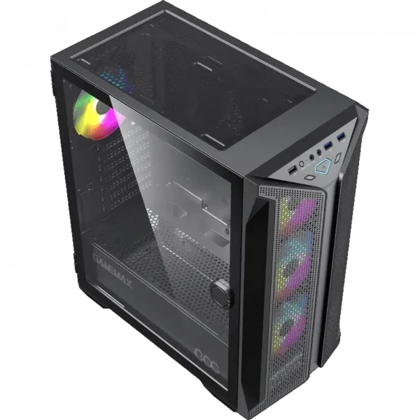 Компьютерный корпус Gamemax Brufen C1, Midi-Tower, Без блока питания, Чёрный