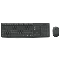 Клавиатура и мышь Logitech MK235, Беспроводное, Серый