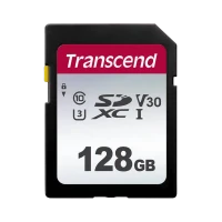 Карта памяти Transcend SDXC Class 10, 128Гб (TS128GSDC300S)