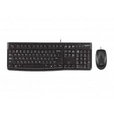 Set Tastatură + Mouse Logitech MK120, Cu fir, Negru