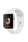 Ceas inteligent Apple Watch Series 3, 42mm, Carcasă Argintie din aluminiu cu bandă sportă Albă