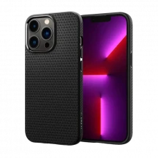 Husă Spigen iPhone 13 Pro Max, Liquid Air, Negru mat