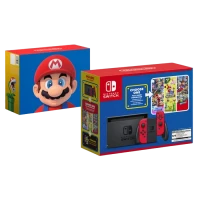 Портативная игровая консоль Nintendo Switch, Черный | Красный, Mario Choose One Bundle