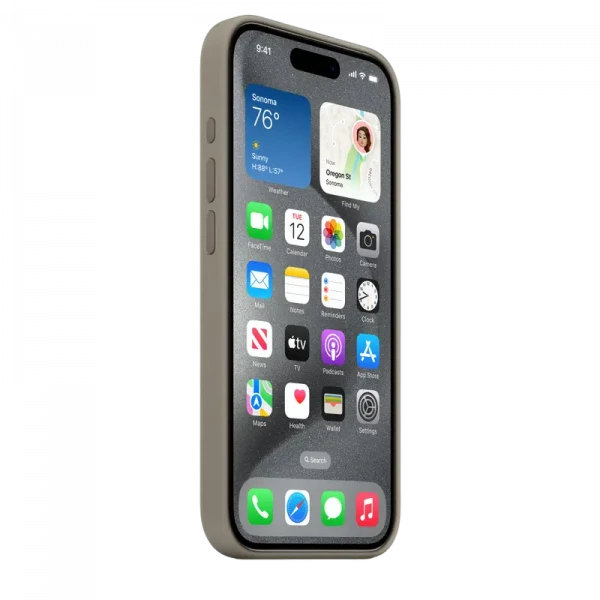 Husă Apple iPhone 15 Pro Silicone Case with MagSafe, Argilă