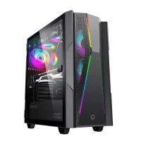 Carcasă PC Gamemax Typhoon COC, Midi-Tower, Fără PSU, Negru