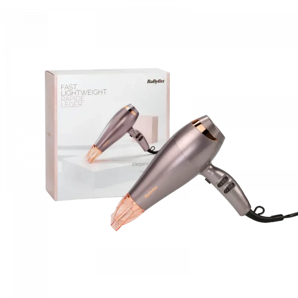 Uscător de păr BaByliss Elegance 5336NPE, 2100 W, Argintiu