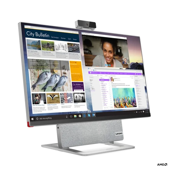 Computer All-in-One Lenovo YOGA AIO 7 27ACH6, 27, AMD Ryzen 7 5800H, 32GB/1000GB, Fără SO, Argintiu